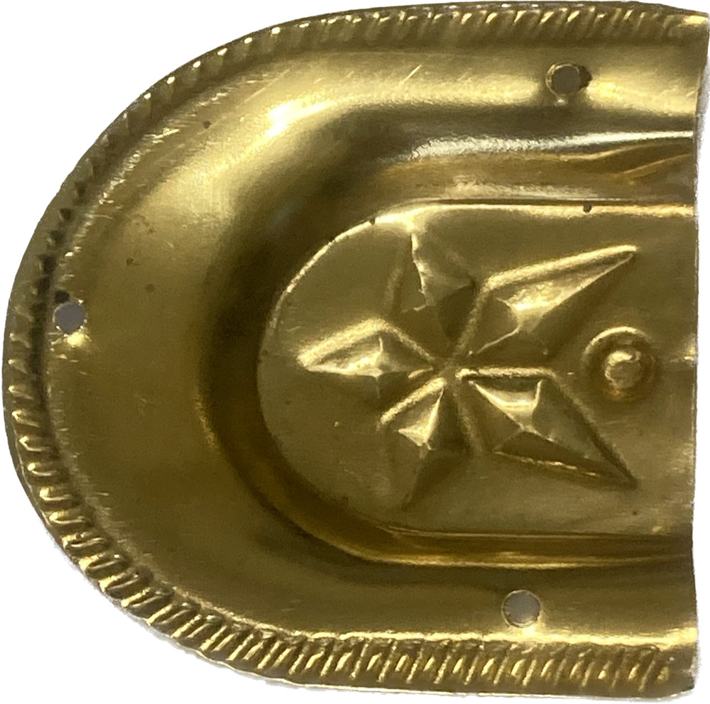 Trunk Handle Loop Star Design For Camel Back Steamer Solid Brass Pair