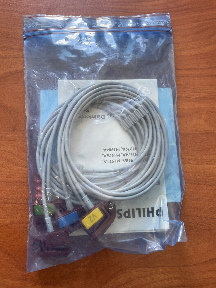 Philips M1976A  5 Lead wire  ECG Cable