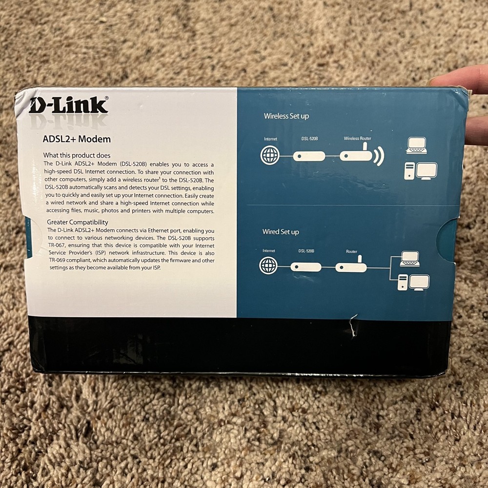 D-Link DSL-520B ADSL2+ Modem Broadband