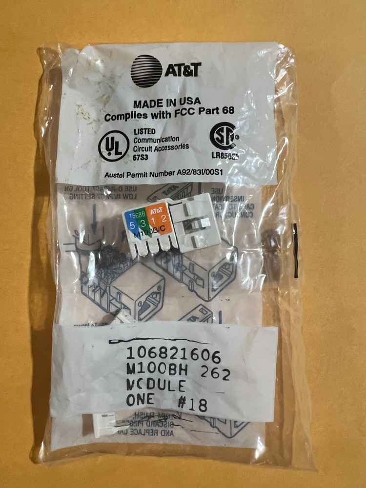 AT&T Module ~ Ivory ~ M100 BH 262 ~ 106821606 ~ NEW