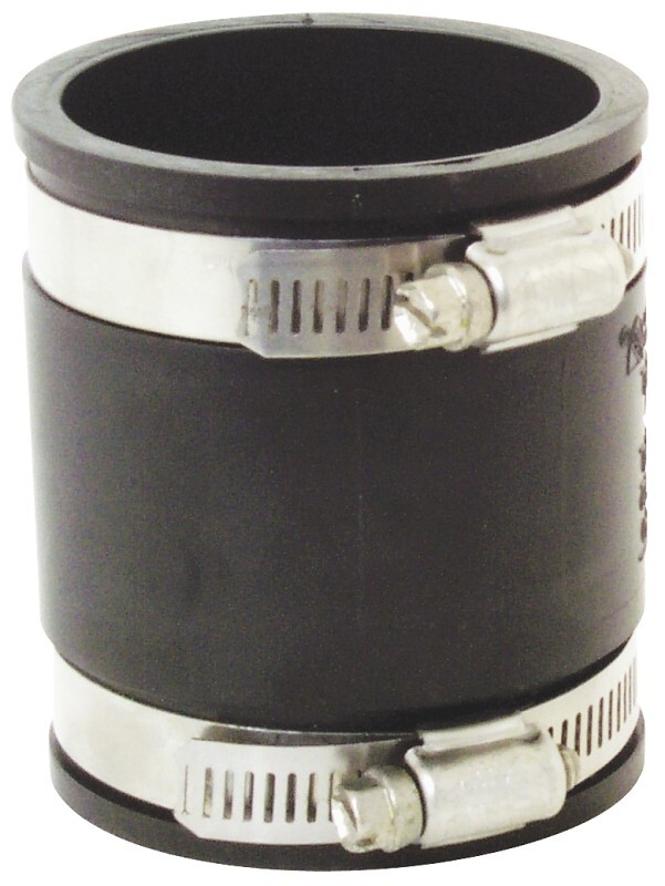 NEW FERNCO P1056-22  2" PVC RUBBER BLACK FLEXIBLE PIPE COUPLING