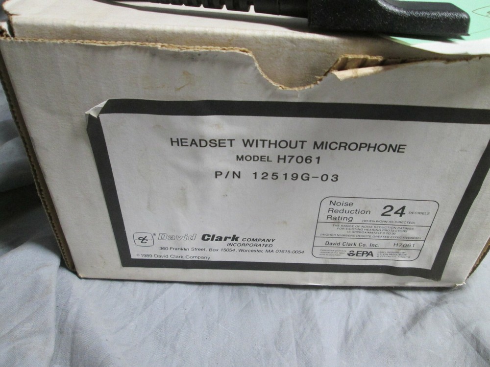 David Clark Headset without microphone Model H7061