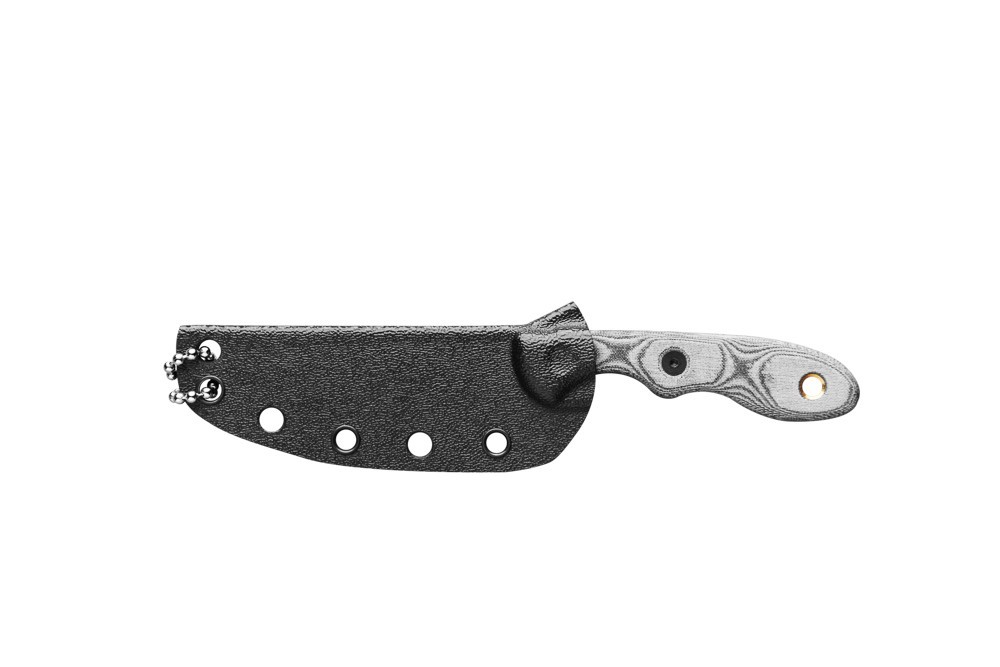 TOPS Mini Scandi Knife, Black Linen Micarta | MSK-BLM