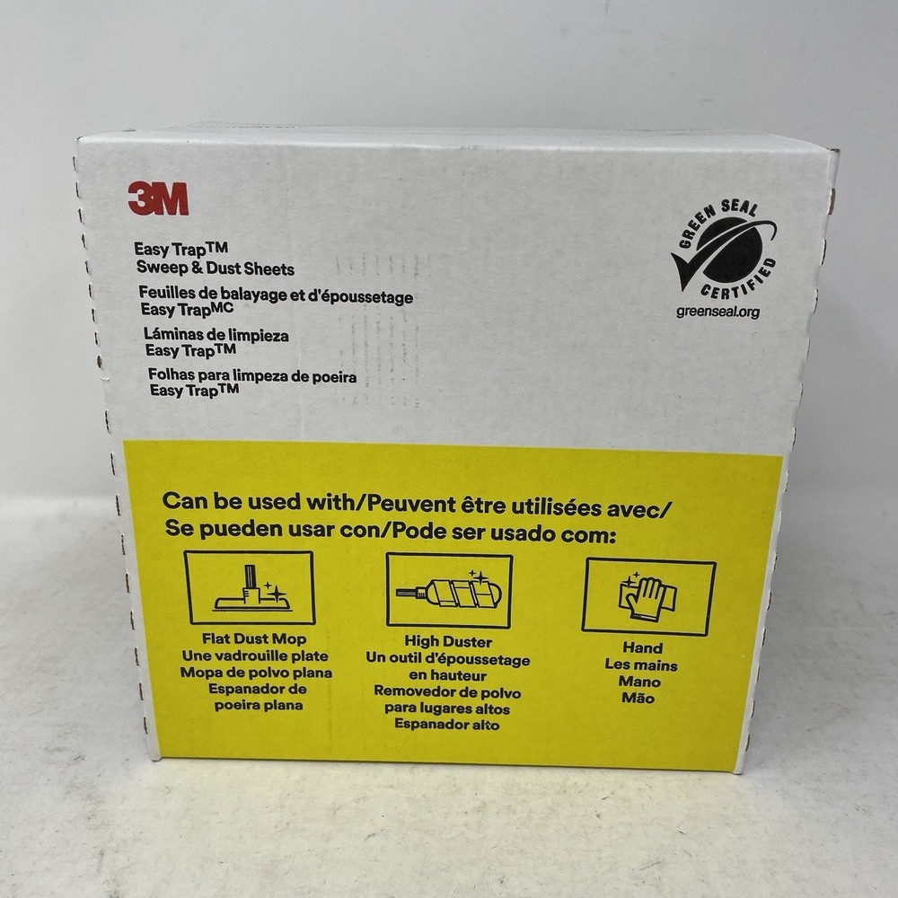 3M Easy Trap Duster Sweep and Dust Sheets, 5" x 6" Sheets, 60 Sheets/Roll