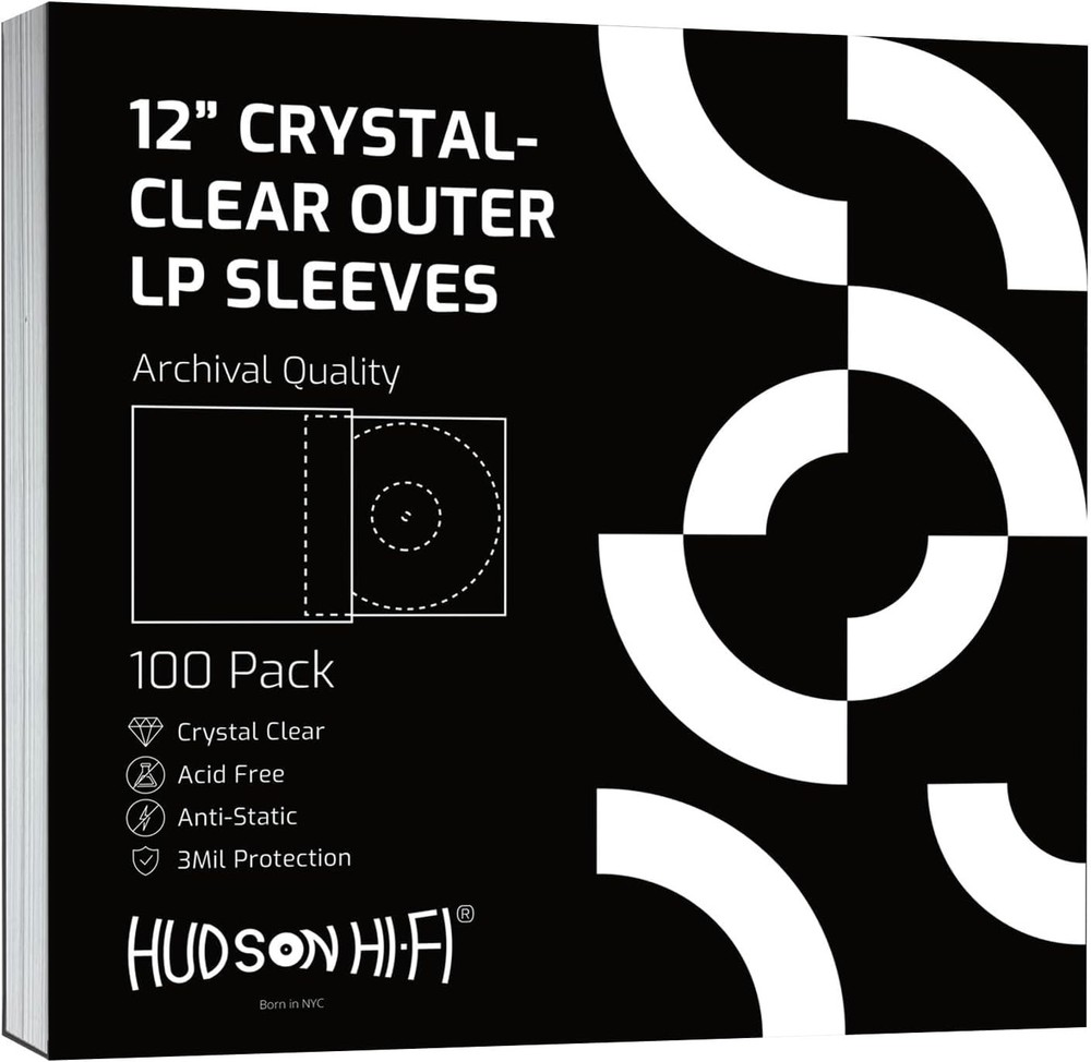 Flexible Archival-Grade Vinyl Jacket Outer Sleeves – 100 Pack – ...