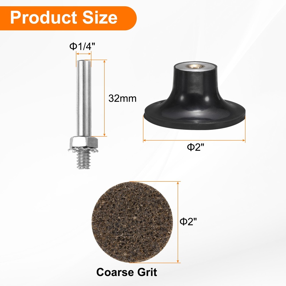 26pcs Quick Change Discs Set 2" Roll Lock Sanding Discs Coarse with Disc Holder