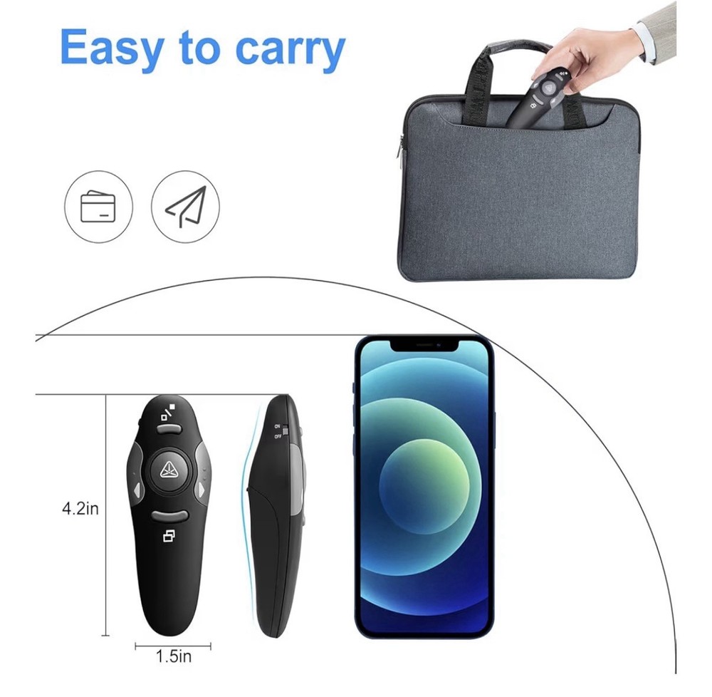 Laser Pointer Power Point Presentation Remote Control Wireless USB PPT Presenter