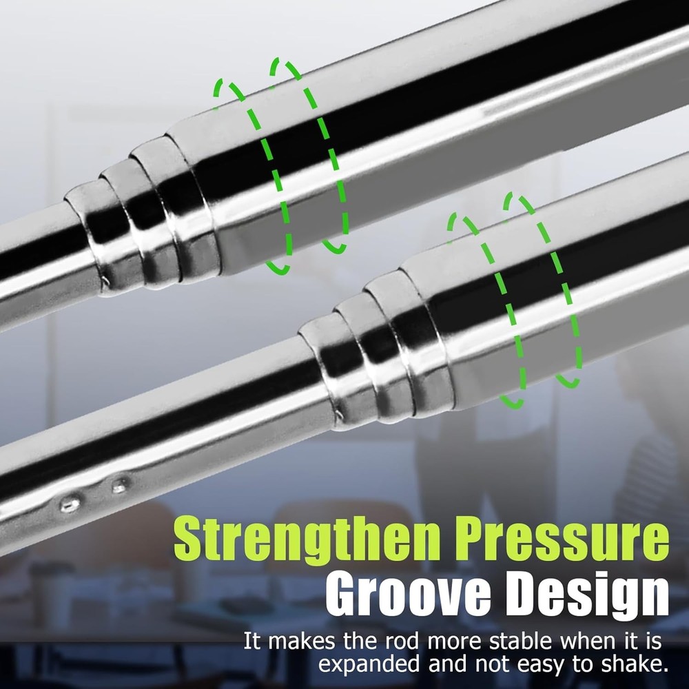 2 Pack Telescoping Teachers Pointer - Versatile Retractable Hand Black