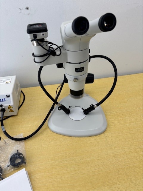 Nikon Microscope with LED Illuminator and MoticamX