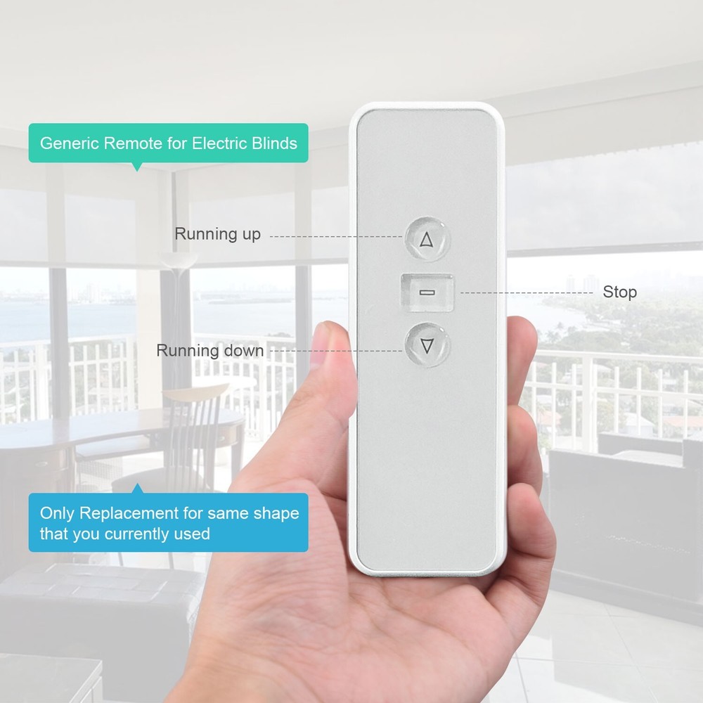 AC123-06D RF Transmitter, Blinds Remote Control Multi-Channel For AOK, Sortfle