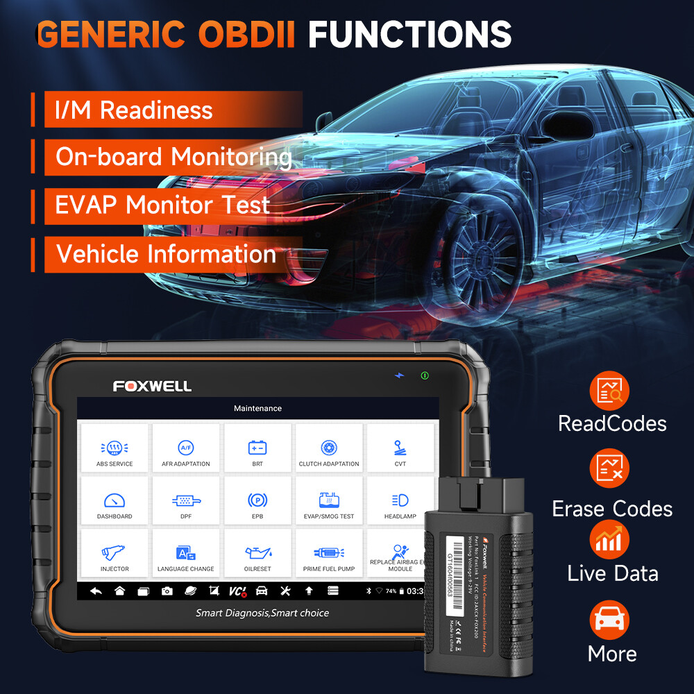FOXWELL GT60 OBD2 Bidirectional Scanner All System Diagnostic Tool Active Test