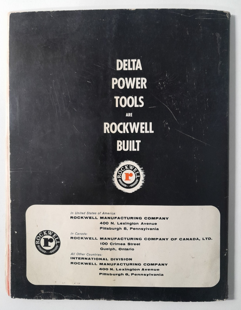 1958 Delta Rockwell Industrial Power Tools Catalog AB-58
