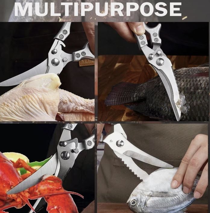 Poultry Shears Heavy Duty Multipurpose Kitchen Shears Cut Bone Chicken Fish Meat