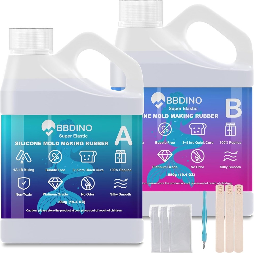 2.42lb Liquid Silicone Mold Kit: Quick Cure & Perfect Bubble-Free Finish