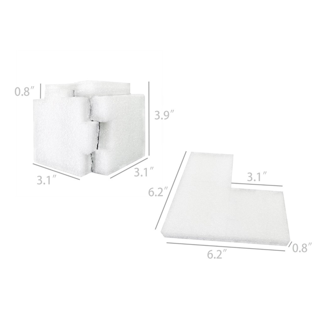 48 PIECE PE Corner Protectors 3X3X4" Packaging Shipping Boxes Flat Fold Cushion