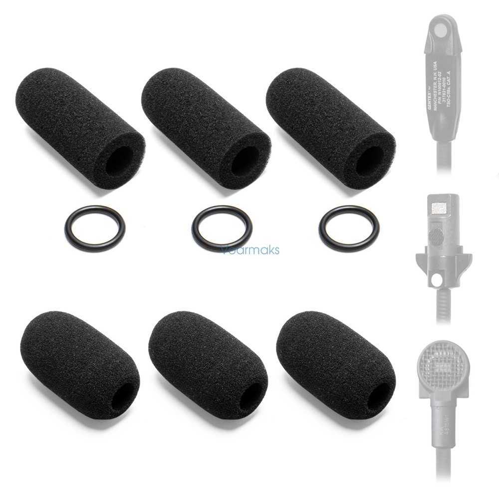 6 Pack Mic Cover Replacement For BOSE A20/A10/A30 High-Density Foam Windscreen