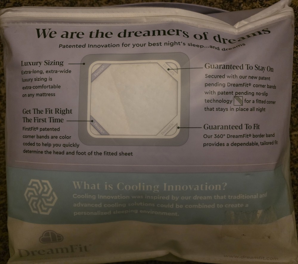 DreamFit DreamCool Split King Eucalyptus Fiber Waterproof Mattress Protector