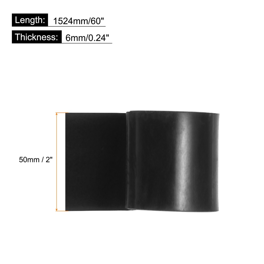 Solid Rubber Sheet 1/4" x 2" x 60" for Gaskets DIY Material