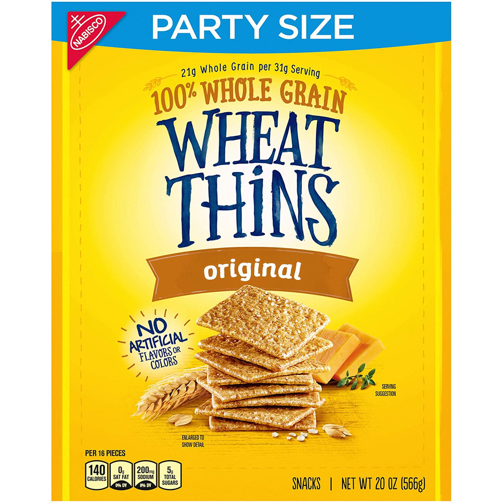 Original Whole Grain Wheat Crackers, Party Size, 20 Oz Box