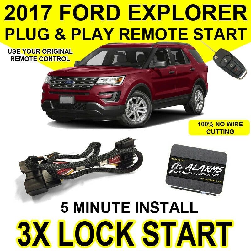 2017 Ford Explorer SUV Remote Start Plug & Play Easy Install 3X Lock FO2