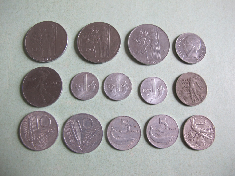 14 Italy Coins