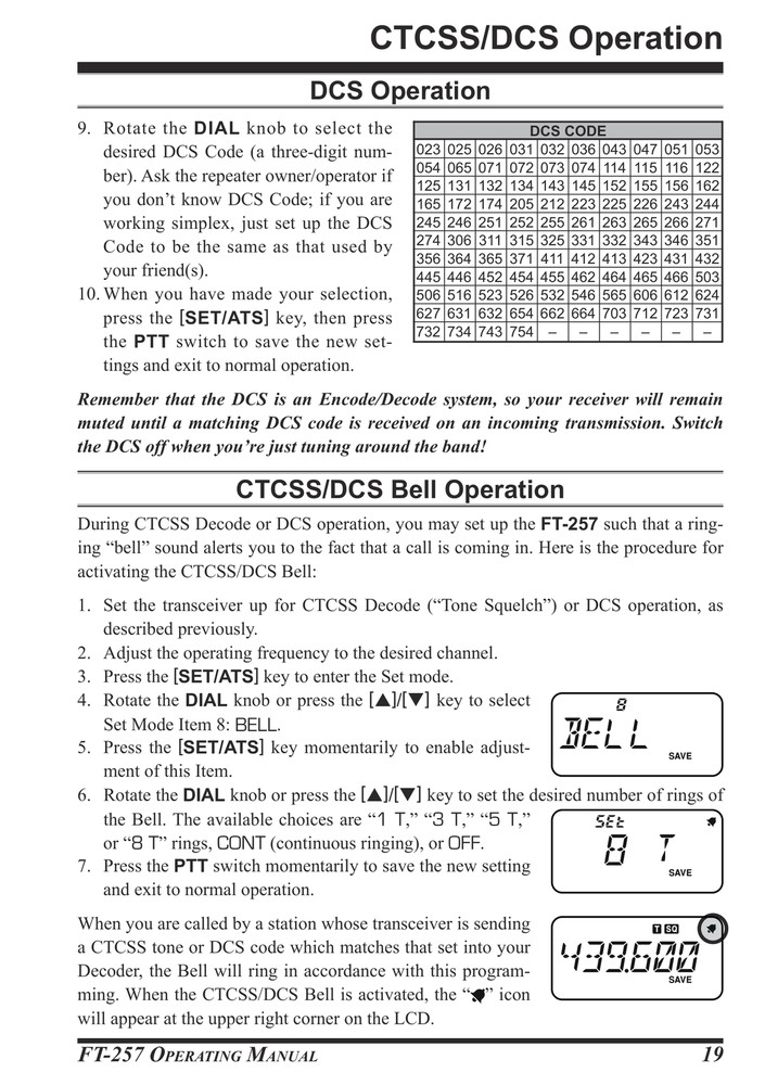 Yaesu FT-257 — Operating Manual Guide Documentation — 64 Pg — Half Size 5.5x8.5