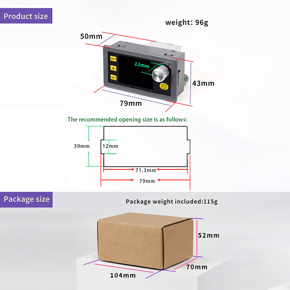 SK60 CNC Boost Buck DC Adjustable Voltage Regulator Power Supply Solar Charging