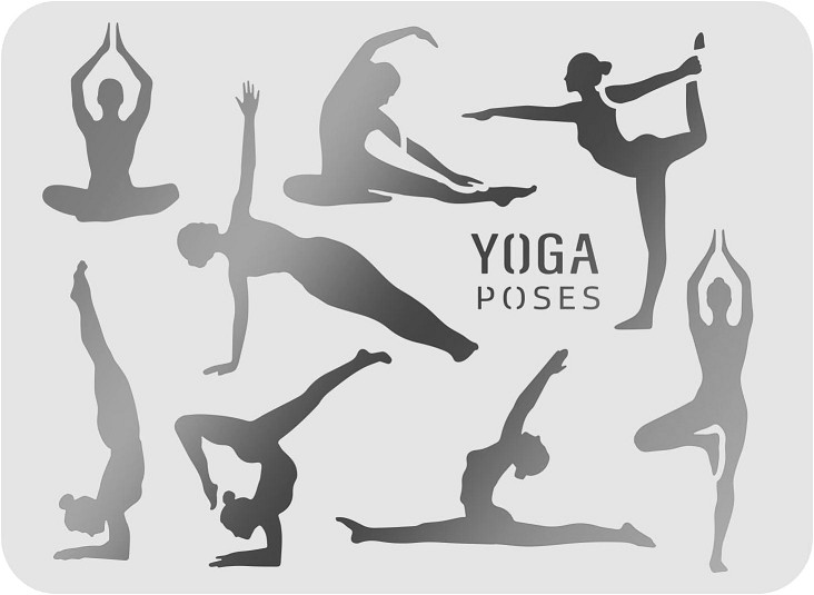 8"x10" Clear Plastic Stencil - Exercise (SC428)