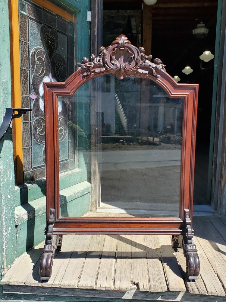 VICTORIAN ROCOCO ROSEWOOD FIRE SCREEN