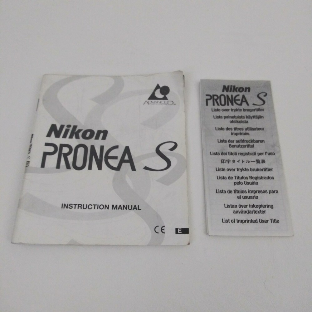 Nikon Pronea S Instruction Manual