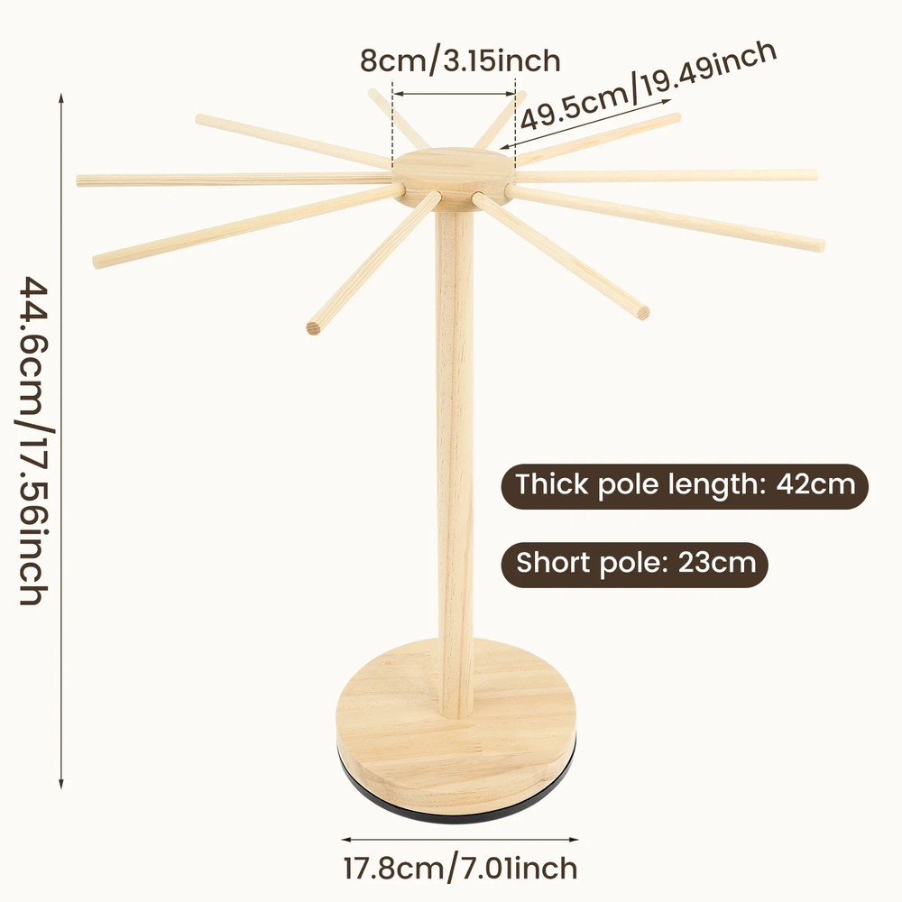Rotating Pasta Drying Rack with tools