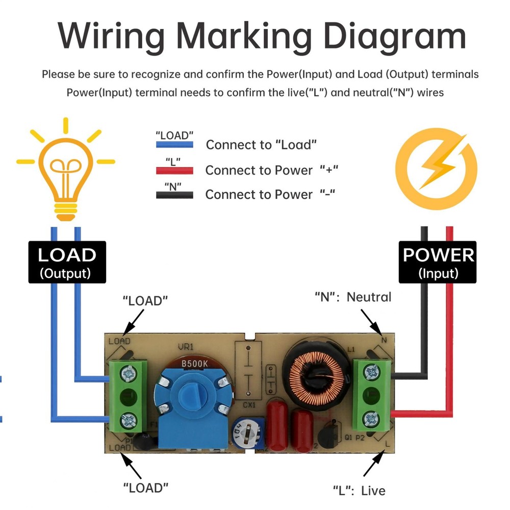 Inline Lamp Switch, Full Range Rotary Dimmer, Cord Switch Replacement 110V White