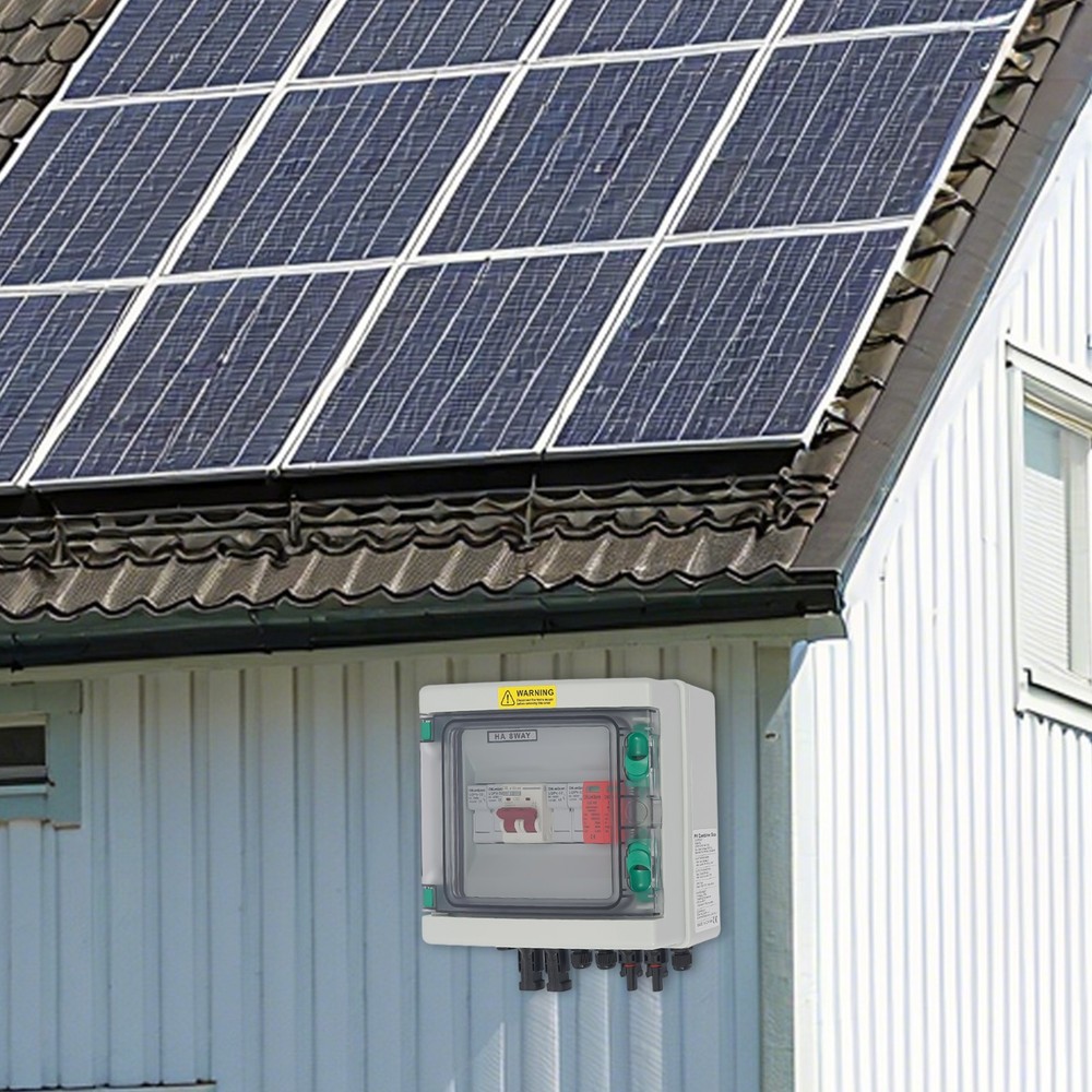 2 Strings Solar PV Combiner Box 32A Circuit Breaker For Solar Panel System DC