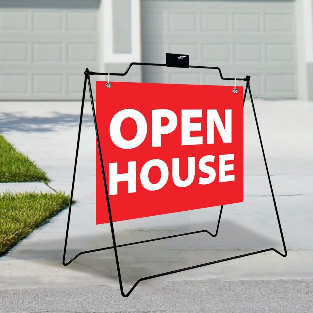2UNITS 22x18" Black A- Frame Metal Collapsible Double-Sided Display(frame only）