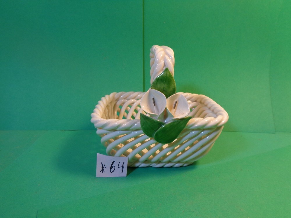 Floral Pattern Trinket Basket (Used/EUC)