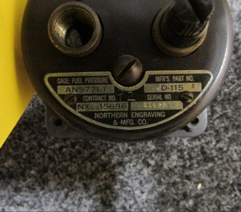 D-115 Northern Engraving De-icing Pressure Indicator