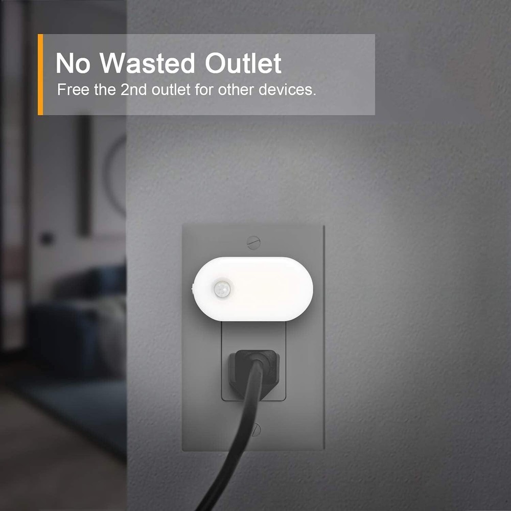 Versatile LED Nightlight with Motion Detection - 6 Pack for Home Safety