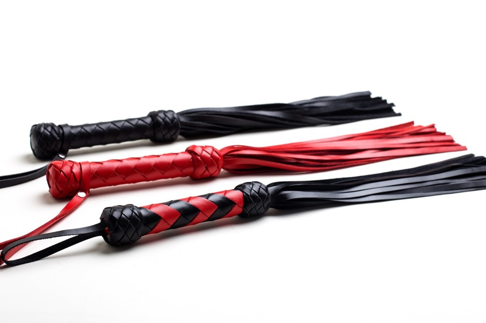 Leather floggers martinet BDSM small whip Flagellation paddle