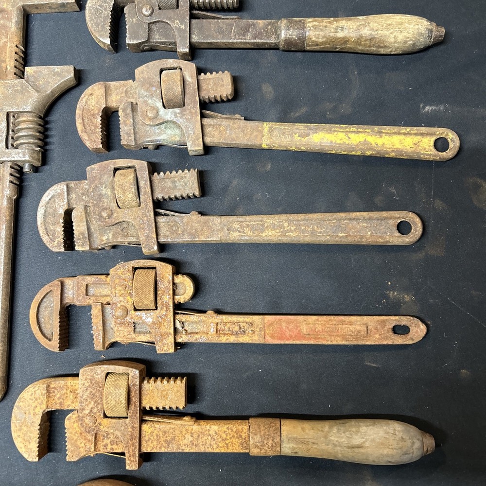 Lot Of 11 Pipe Wrenches