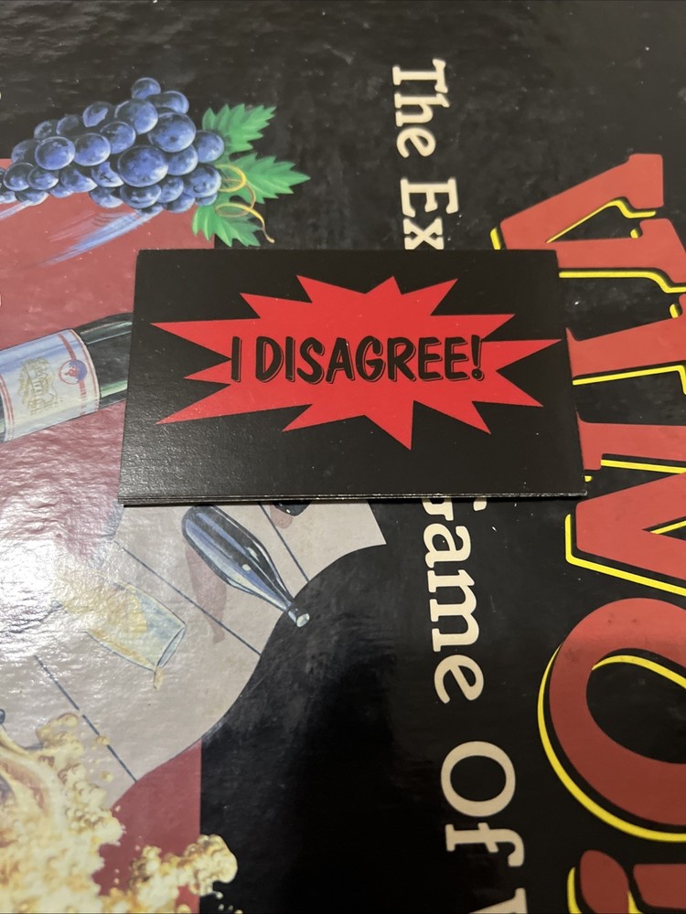 Vino Board game replacement  I Disagree! cards