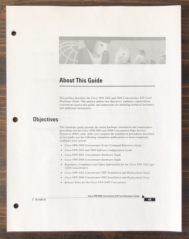 Cisco Systems - Cisco VPN 5000 Concentrator ESP Card Hardware Guide (2001)