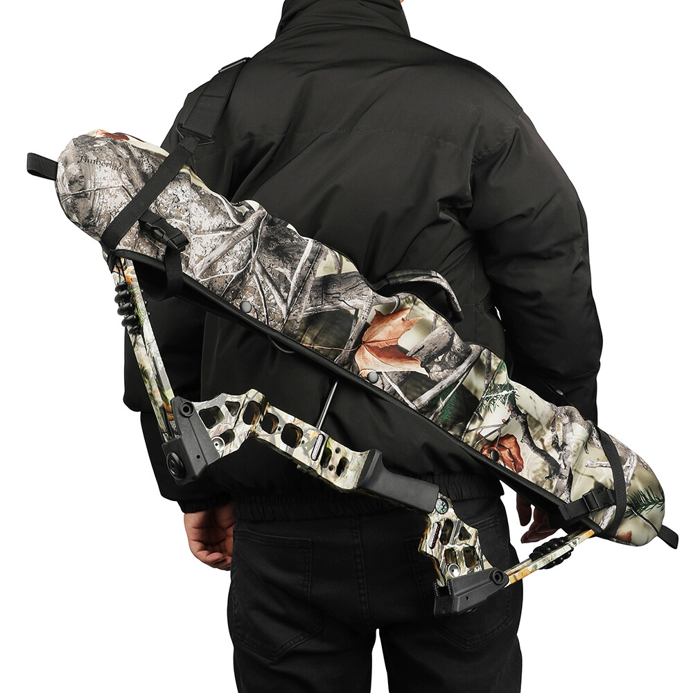 Archery Compound Bow Bag Camo Strap Shoulder Stretchy Backpack Portable Shooting