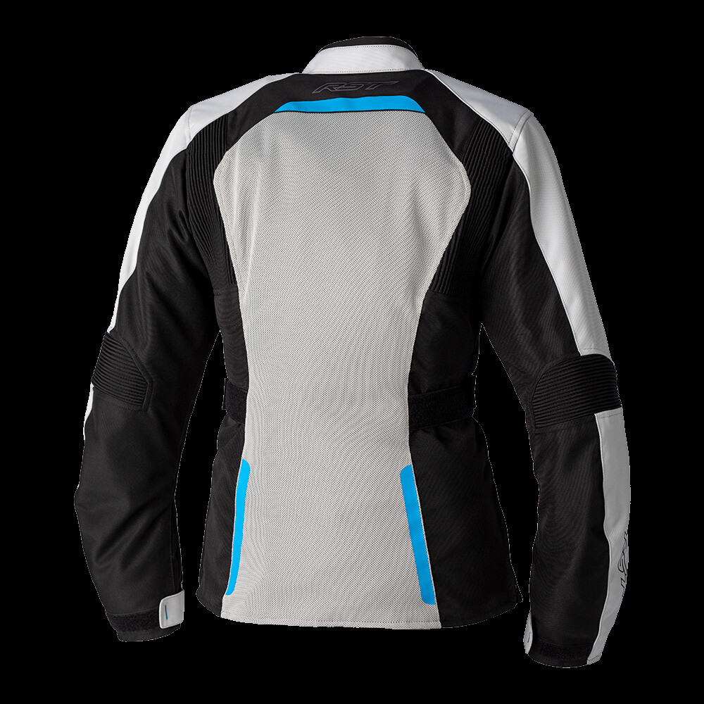 RST AVA CE Women's Waterproof Textile Jacket Silver Blue