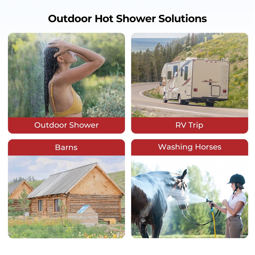 Camplux Tankless Hot Water Heater & Pump Kit Outdoor Portable Gas Water System