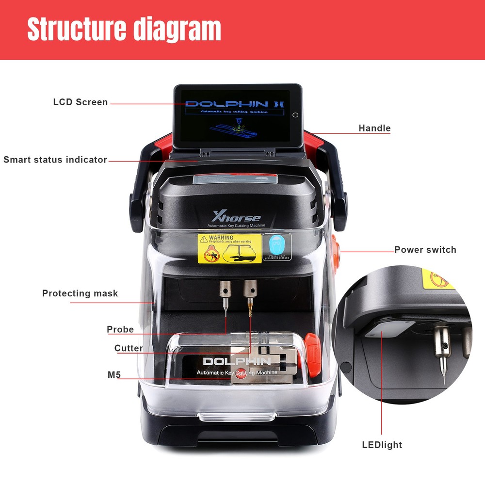 Xhorse Dolphin II XP-005L Automatic Machine With Adjustable HD Touch Screen