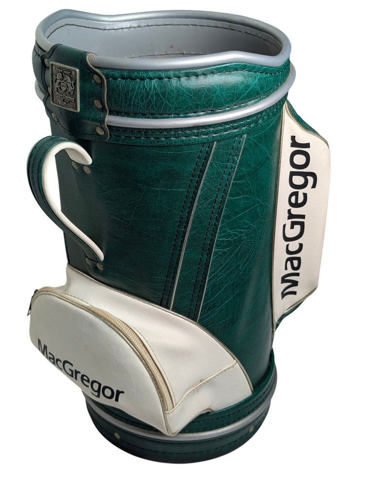 Vintage MacGregor Pro Only Mini Golf Bag Display Green White 20”