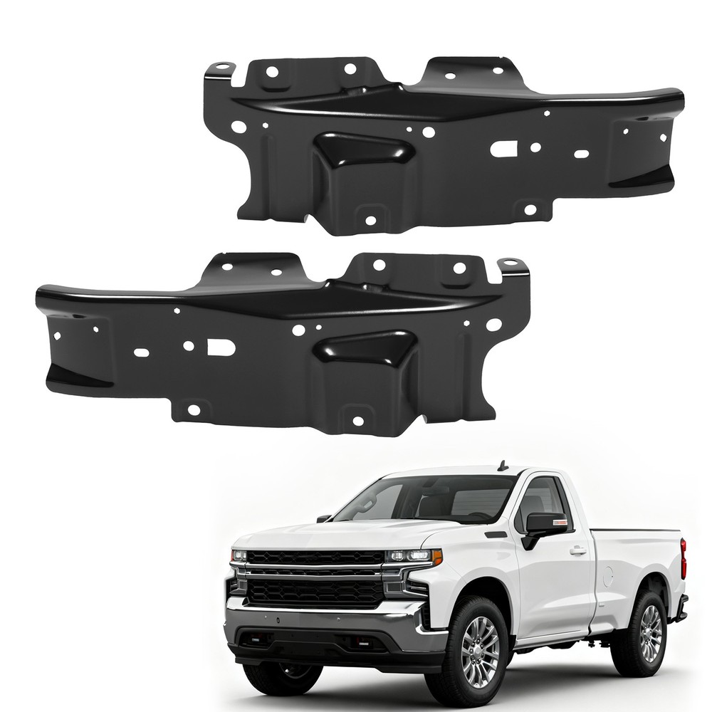 Front Driver&Passenger Side Pair Bumper Impact Bracket For 19-22 Silverado 1500
