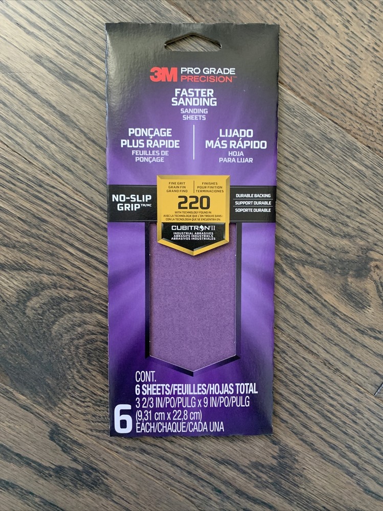3M pro grade sanding Sandpaper sheets 6 Brand New Sheets