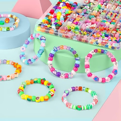 200 Pcs Polymer Clay Beads Bracelet Making Kit