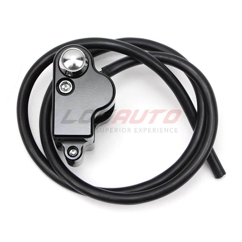 For Harley Universal 1'' Handlebar Control Switch Motorcycle Start Button Black